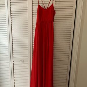 Red formal gown